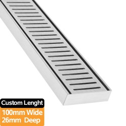 100-5600mm Lauxes Silver Shower Grate Drain Indoor Outdoor Aluminium Next Generation 100-5600mm Lauxes Silver Shower Grate Drain Indoor Outdoor Aluminium Next Generation